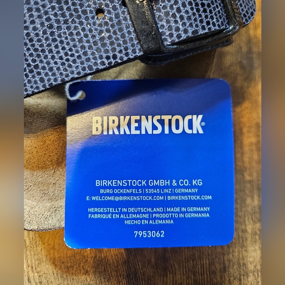 Birkenstock 38 EU 7 US Arizona Magical Metallic Midnight Sandals NEW No Box - Picture 10 of 12